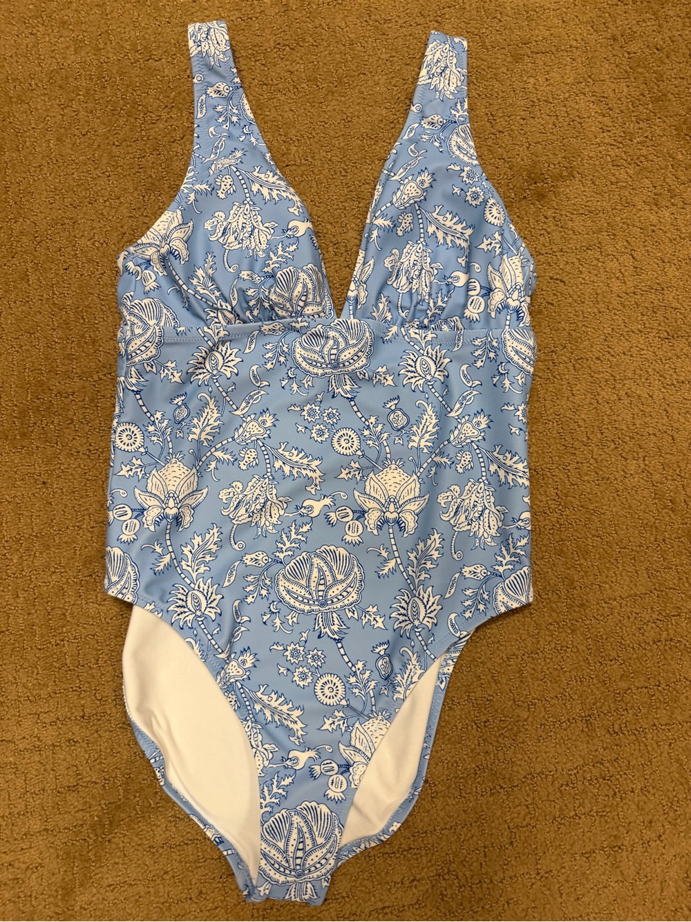 Roller Rabbit Blue and White Floral One-Piece Swimsuit